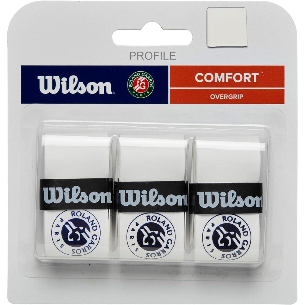 imageWilson RolandGarros Tennis Overgrip 3 Pack WhiteNavy