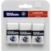 Wilson Roland-Garros Tennis Overgrip – 3 Pack, White/Navy