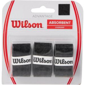 Wilson Advantage Tennis Racquet Over Grip (Pack of 3)(Black)