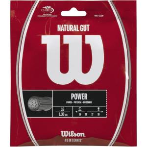 WILSON Natural Gut Tennis String – Set, White(16)