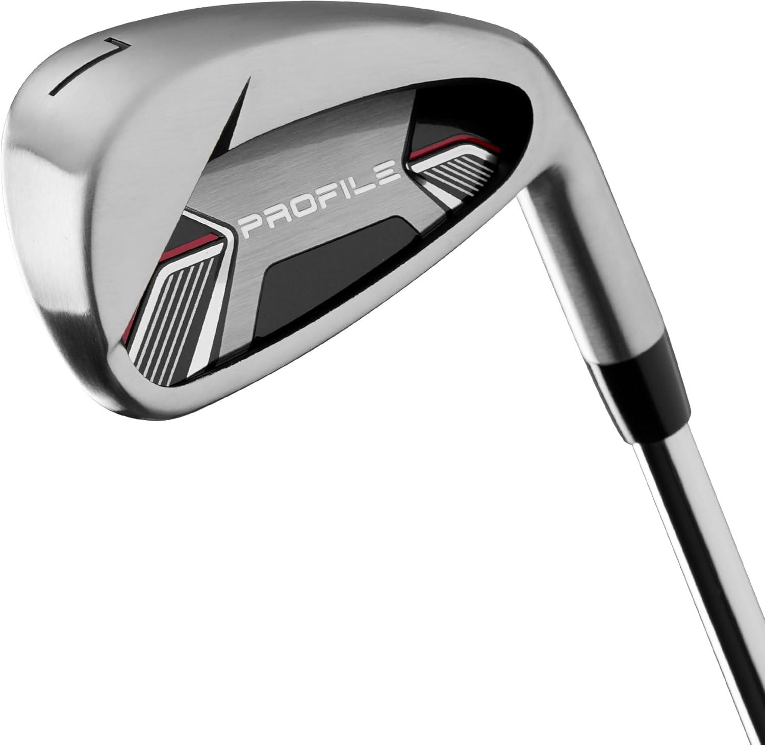 imageWilson Mens Profile Complete Golf Set with Stand Bag Left Hand Regular RedBlackSilver
