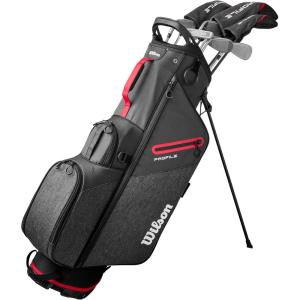 Wilson Men’s Profile Complete Golf Set with Stand Bag – Left Hand, Regular, Red/Black/Silver