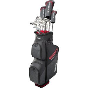 Wilson Senior Profile Complete Golf Set with Cart Bag – Right Hand, Senior, Red/Black/Silver