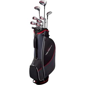 Wilson Tour Velocity Complete Golf Set with Stand Bag – Men’s Right Hand, Regular Flex, Black/Red