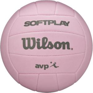 Wilson Super Soft Play Outdoor Recreation Volleyballs – Official Size(Pink/Dark Pink)