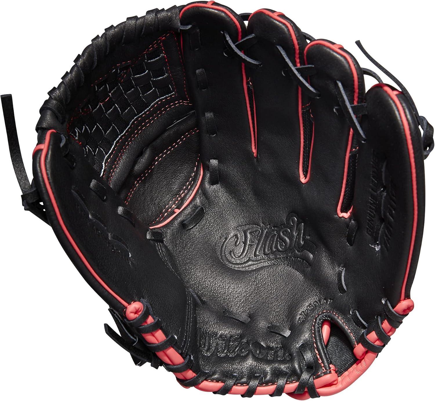 imageWILSON 2022 Flash Fastpitch Softball Glove SeriesBlackPinkTropical Blue