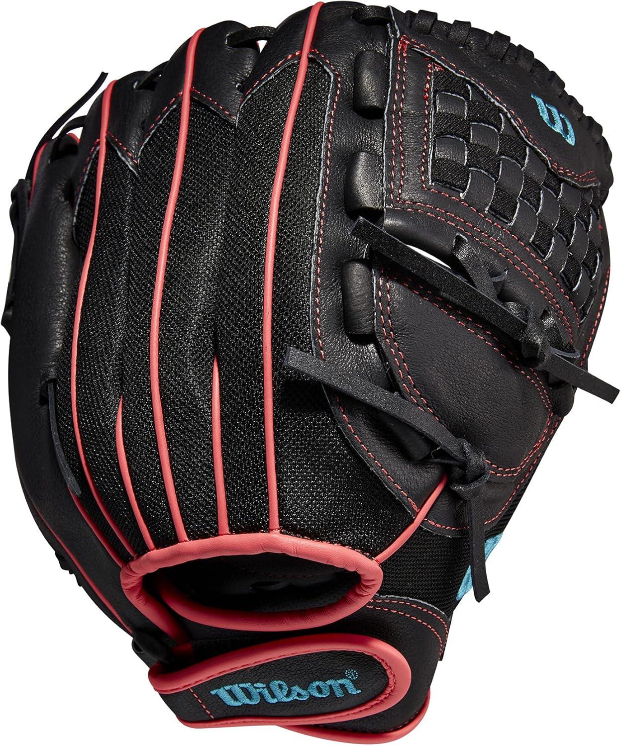 imageWILSON 2022 Flash Fastpitch Softball Glove SeriesBlackPinkTropical Blue