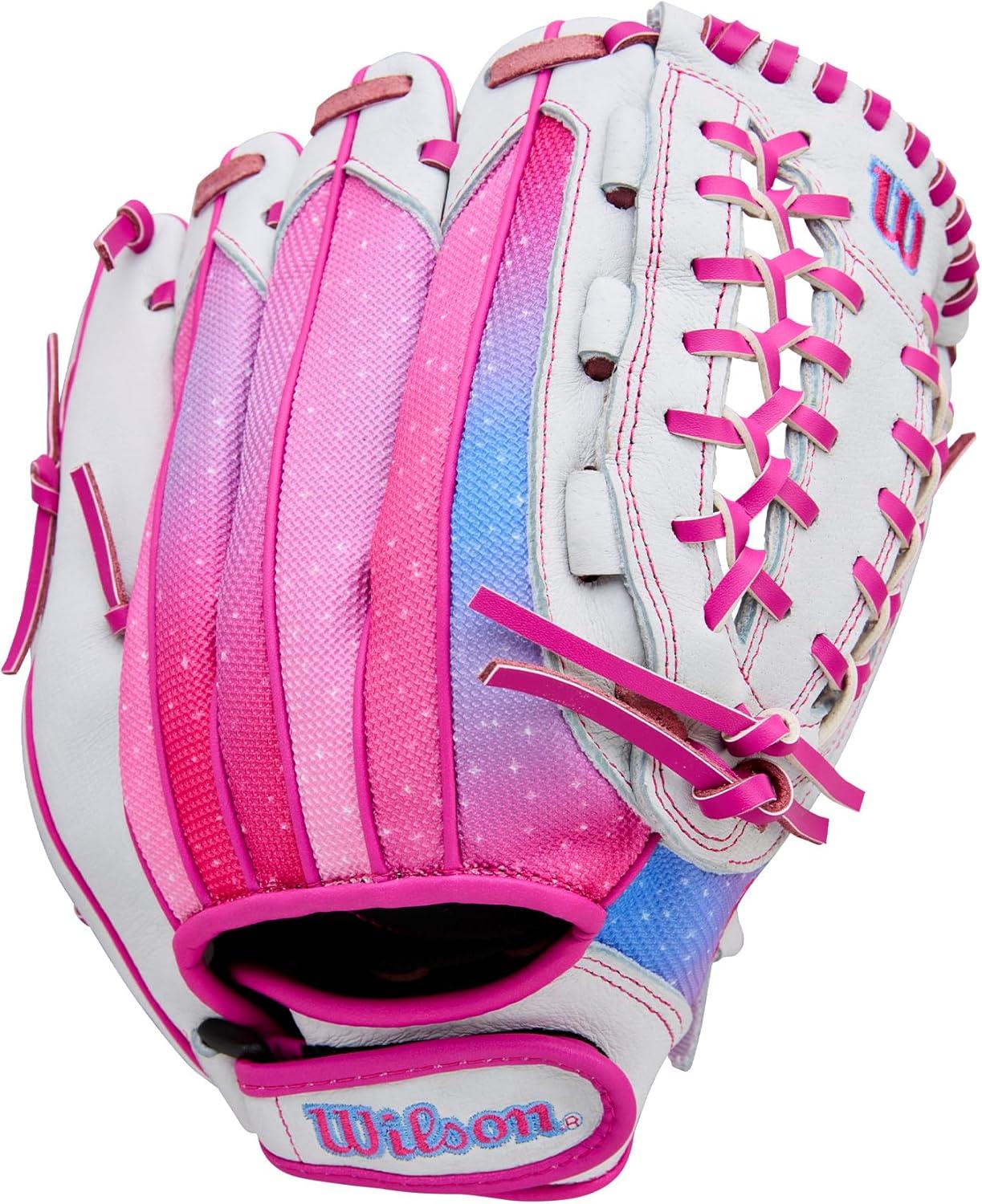imageWilson 2026 A440 Flash Fastpitch Softball GlovesWhiteFlamingo Pink