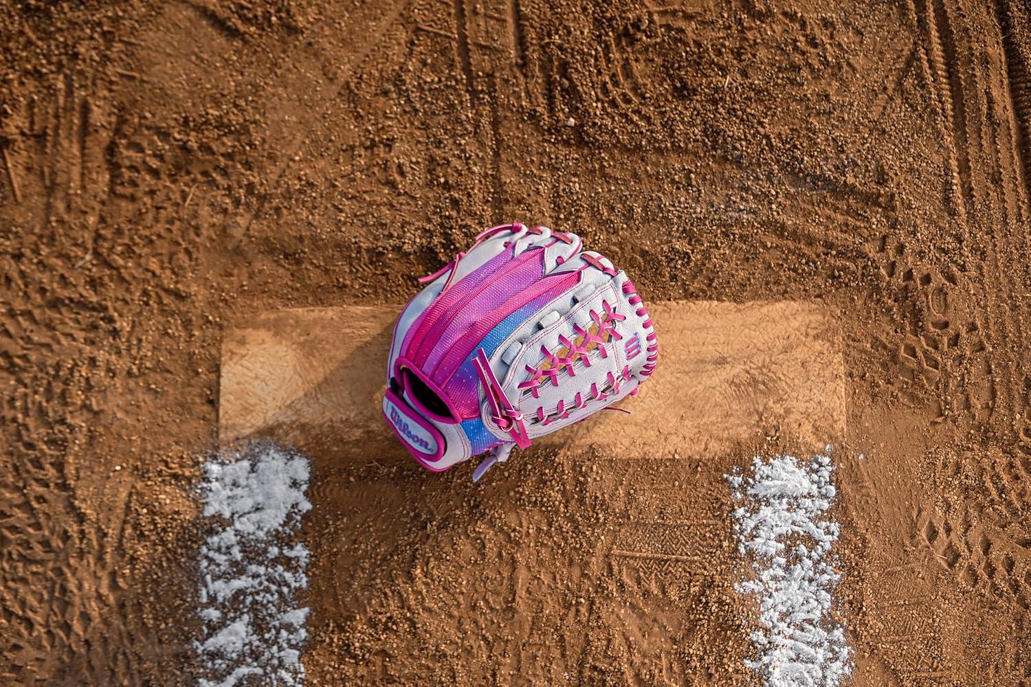 imageWilson 2026 A440 Flash Fastpitch Softball GlovesWhiteFlamingo Pink