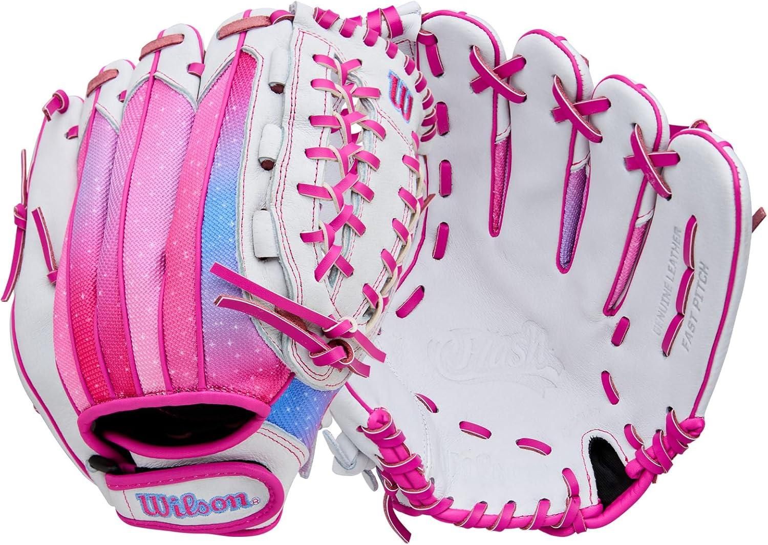imageWilson 2026 A440 Flash Fastpitch Softball GlovesWhiteFlamingo Pink