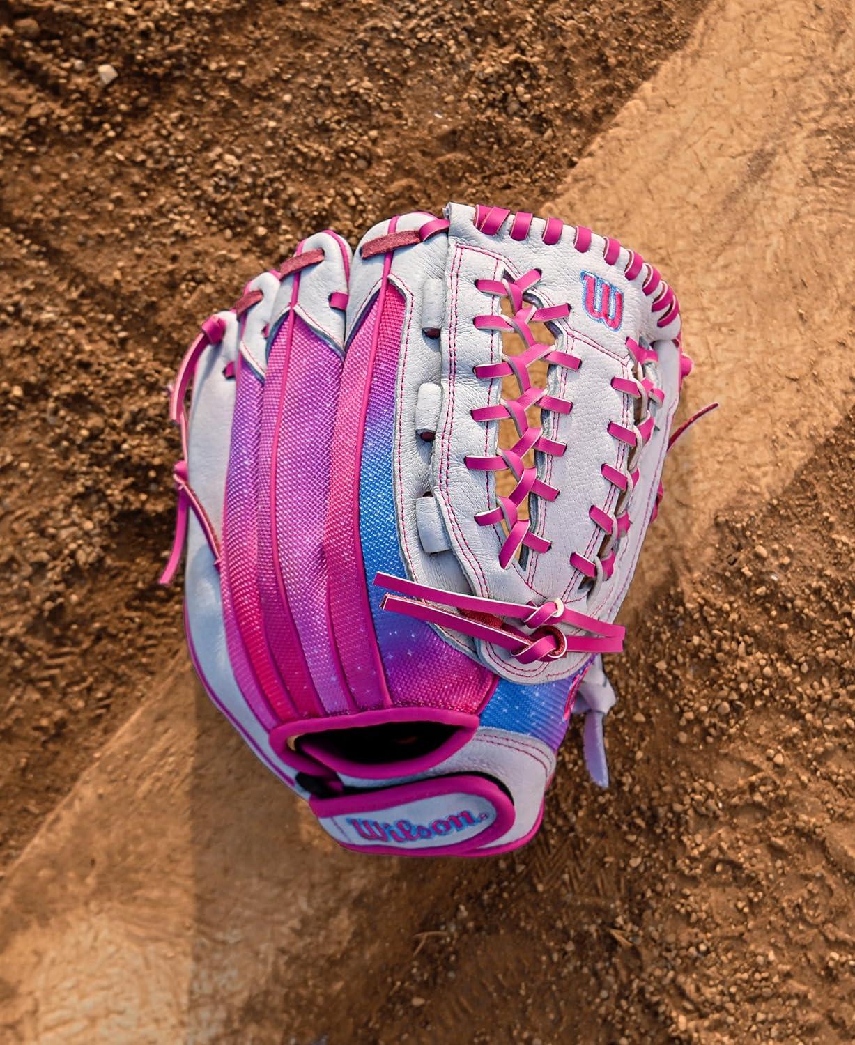 imageWilson 2026 A440 Flash Fastpitch Softball GlovesWhiteFlamingo Pink