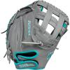 Wilson 2024 A500™ Siren™ 32” Youth Fastpitch Softball Catcher’s Mitt – Right Hand Throw, Grey/Teal/White(32″)