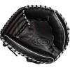 Wilson A500 32″ Youth Baseball Catcher’s Mitt – Right Hand Throw, Black/Red/Grey