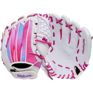 Wilson 2026 A440 Flash Fastpitch Softball Gloves(White/Flamingo Pink)