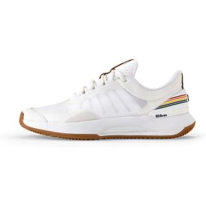Wilson Womens Intrigue Tour Women’s Clay Tennis Shoes(White/Bone Brown/Gum1a)