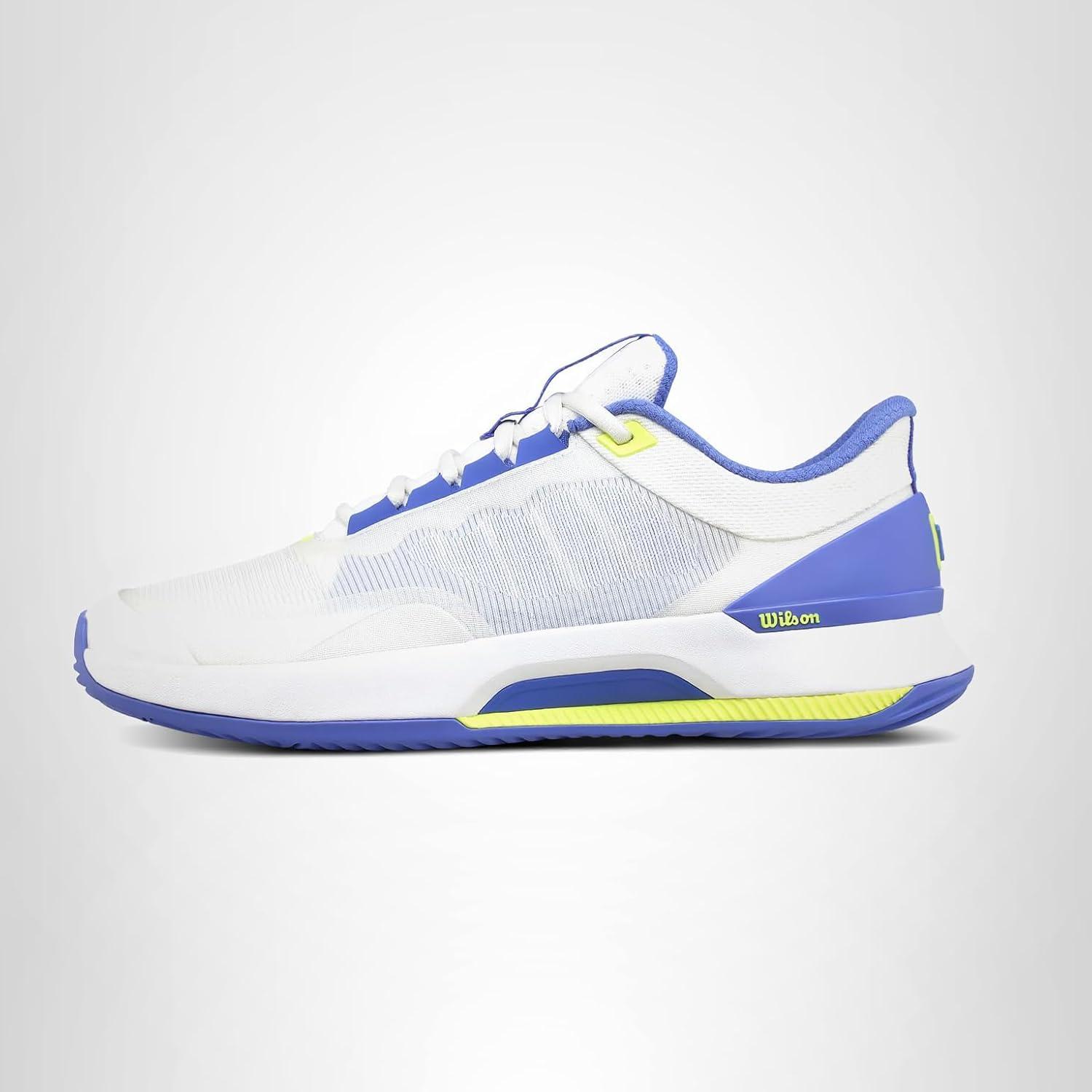 imageWilson Womens Intrigue Tour Womens Padel ShoesWhiteAmparo BlueSafety Yellow