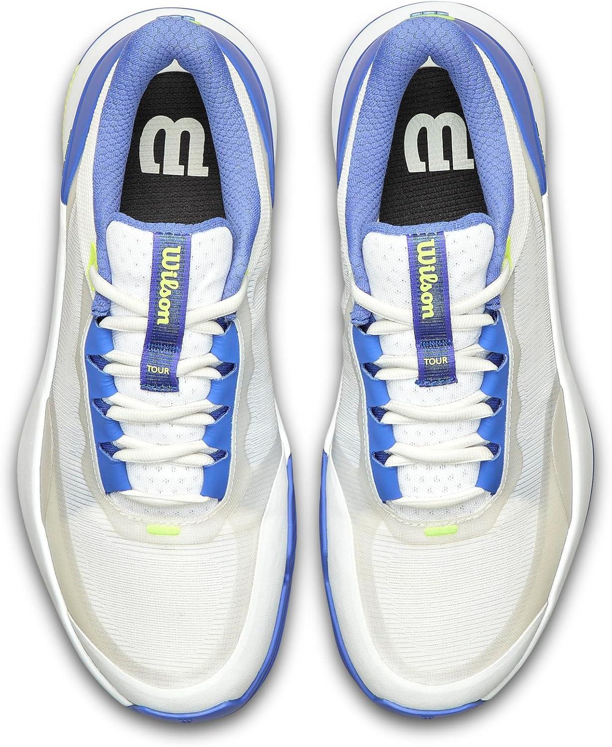 imageWilson Womens Intrigue Tour Womens Padel ShoesWhiteAmparo BlueSafety Yellow