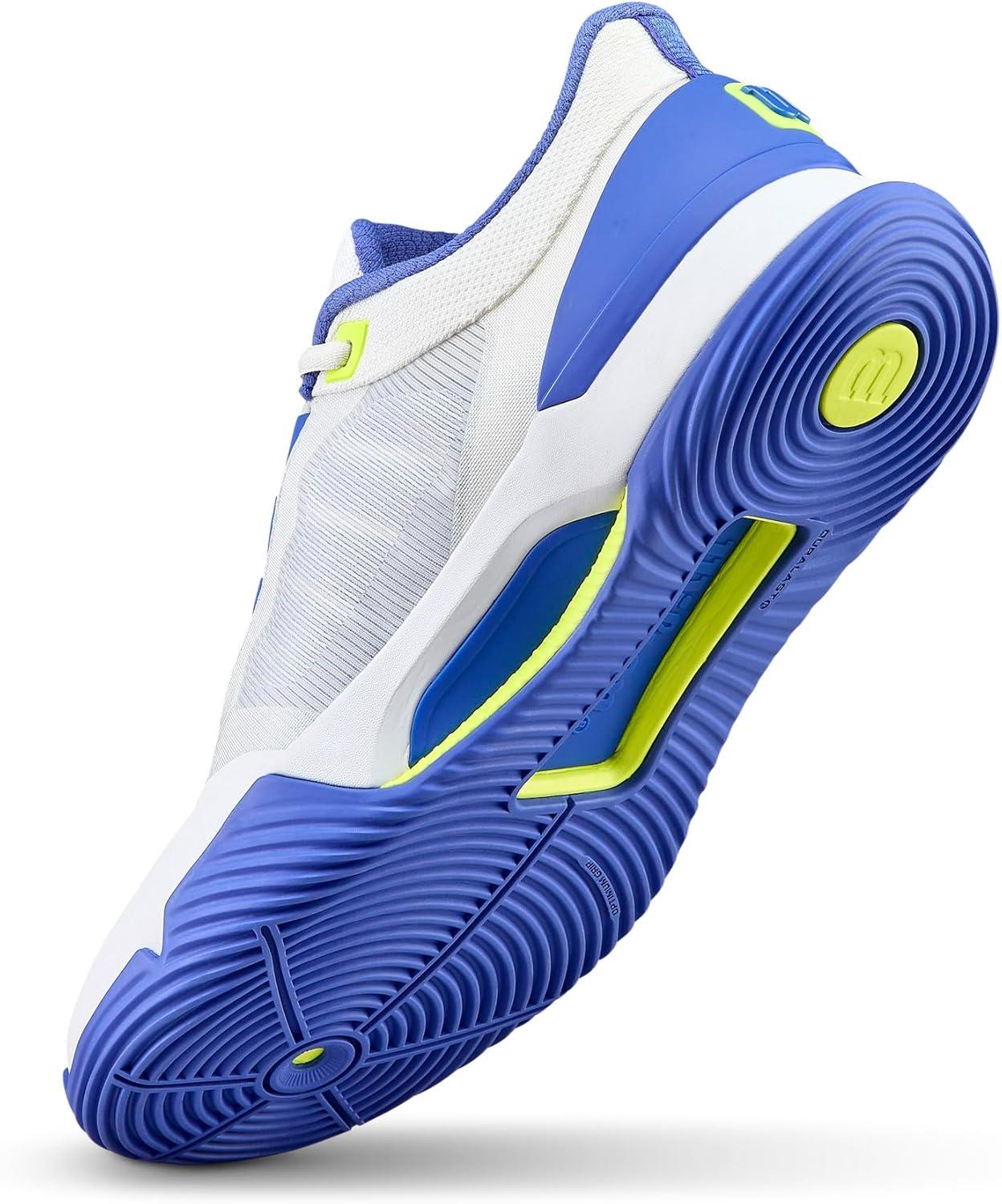 imageWilson Womens Intrigue Tour Womens Padel ShoesWhiteAmparo BlueSafety Yellow