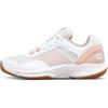 Wilson Womens Women’s Hurakn Pro V2 Padel Shoes(Clear White/Cameo Rose/Gum)