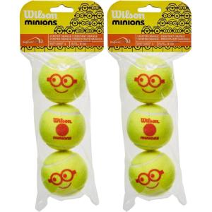 Wilson Minions Youth Tennis Balls – Stage 1, 2, and 3(Standard (Pack of 2))