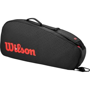 Wilson Clash V3 Super Tour Tennis Racket Bags – Black/Infrared(Holds up to 3 Rackets)