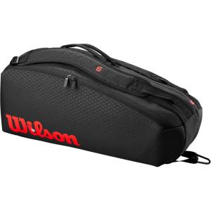 Wilson Clash V3 Super Tour Tennis Racket Bags – Black/Infrared(Holds up to 6 Rackets)