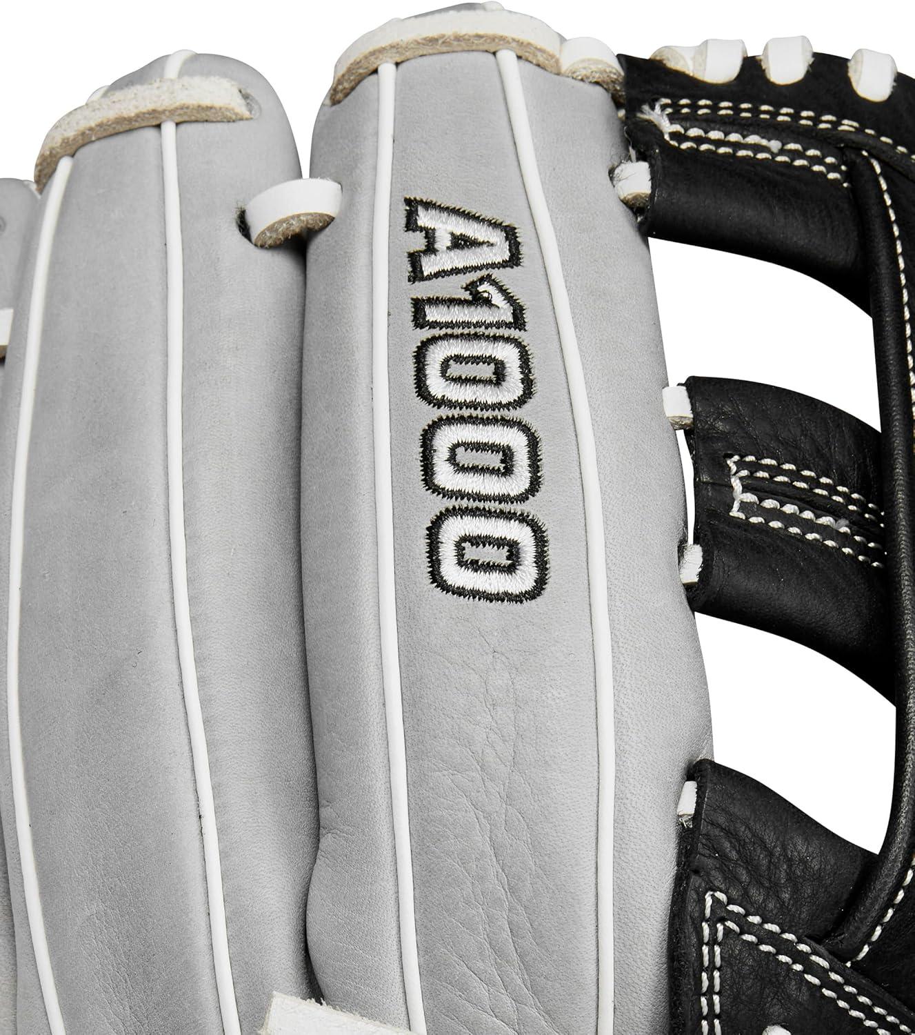 imageWILSON 2024 A1000 Infield Fastpitch Softball Gloves 1175 and 12 Right Hand ThrowSilverBlackWhite