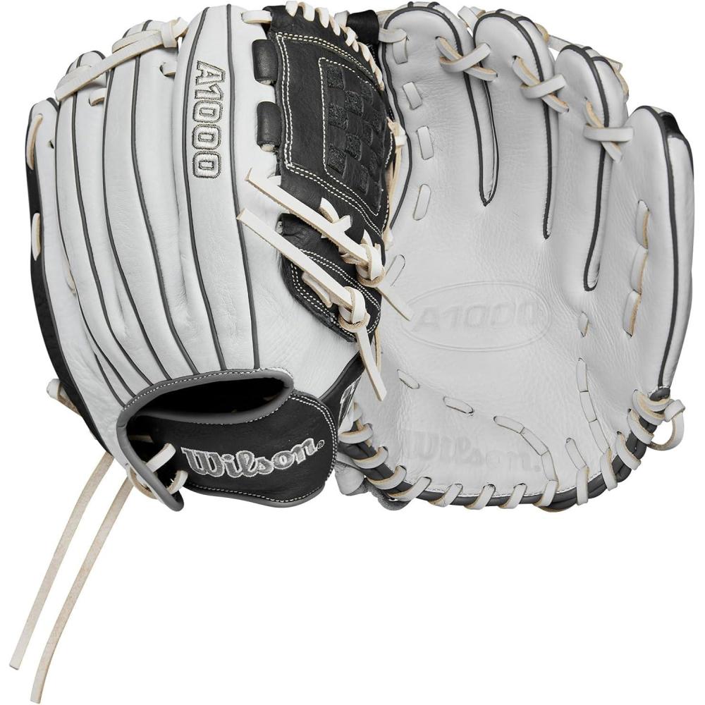 imageWILSON 2024 A1000 P12 12 Pitchers Fastpitch Softball Glove WhiteGreyRight Hand Throw