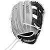 WILSON 2024 A1000 Infield Fastpitch Softball Gloves – 11.75″ and 12″, Right Hand Throw(Silver/Black/White)