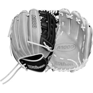 WILSON 2024 A1000 Infield Fastpitch Softball Gloves – 11.75″ and 12″, Right Hand Throw(Silver/Black/White)