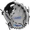 Wilson 2024 A900® PF1125 Pedroia Fit™ 11.25” Infield Baseball Glove(Grey/Black/Royal)
