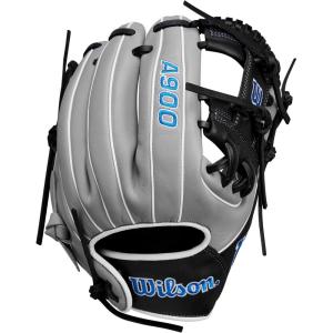 Wilson 2024 A900® PF1125 Pedroia Fit™ 11.25” Infield Baseball Glove(Grey/Black/Royal)