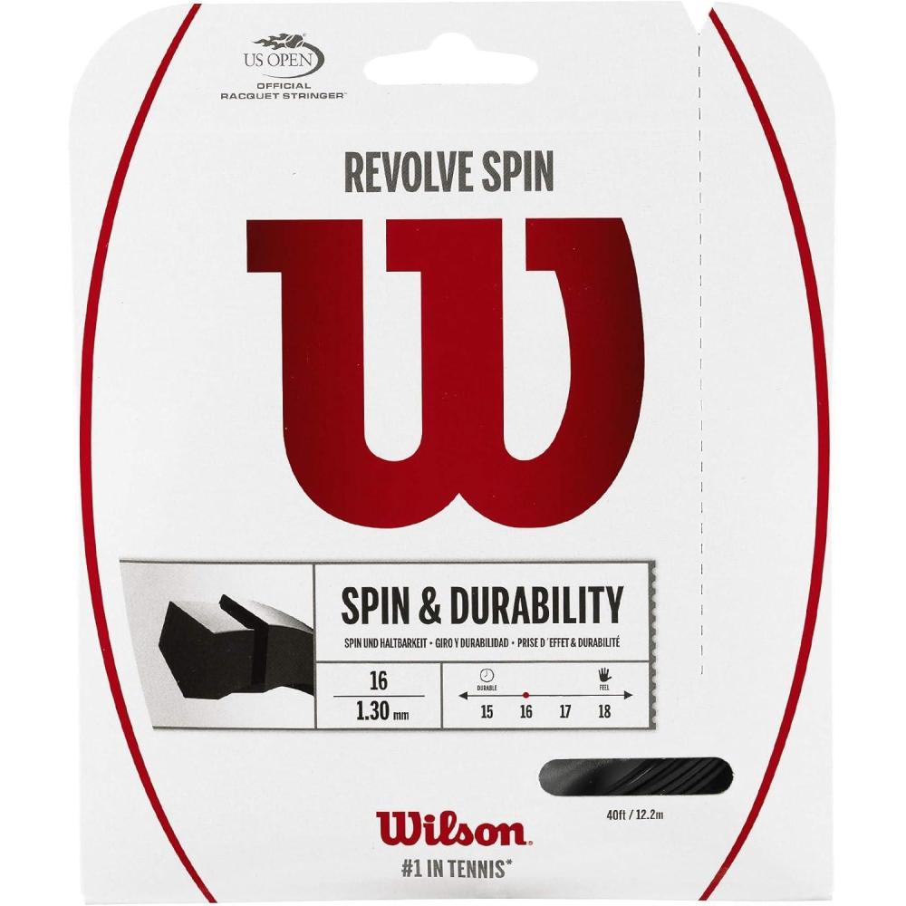 imageWILSON Revolve Spin 16 Tennis String  Set Black