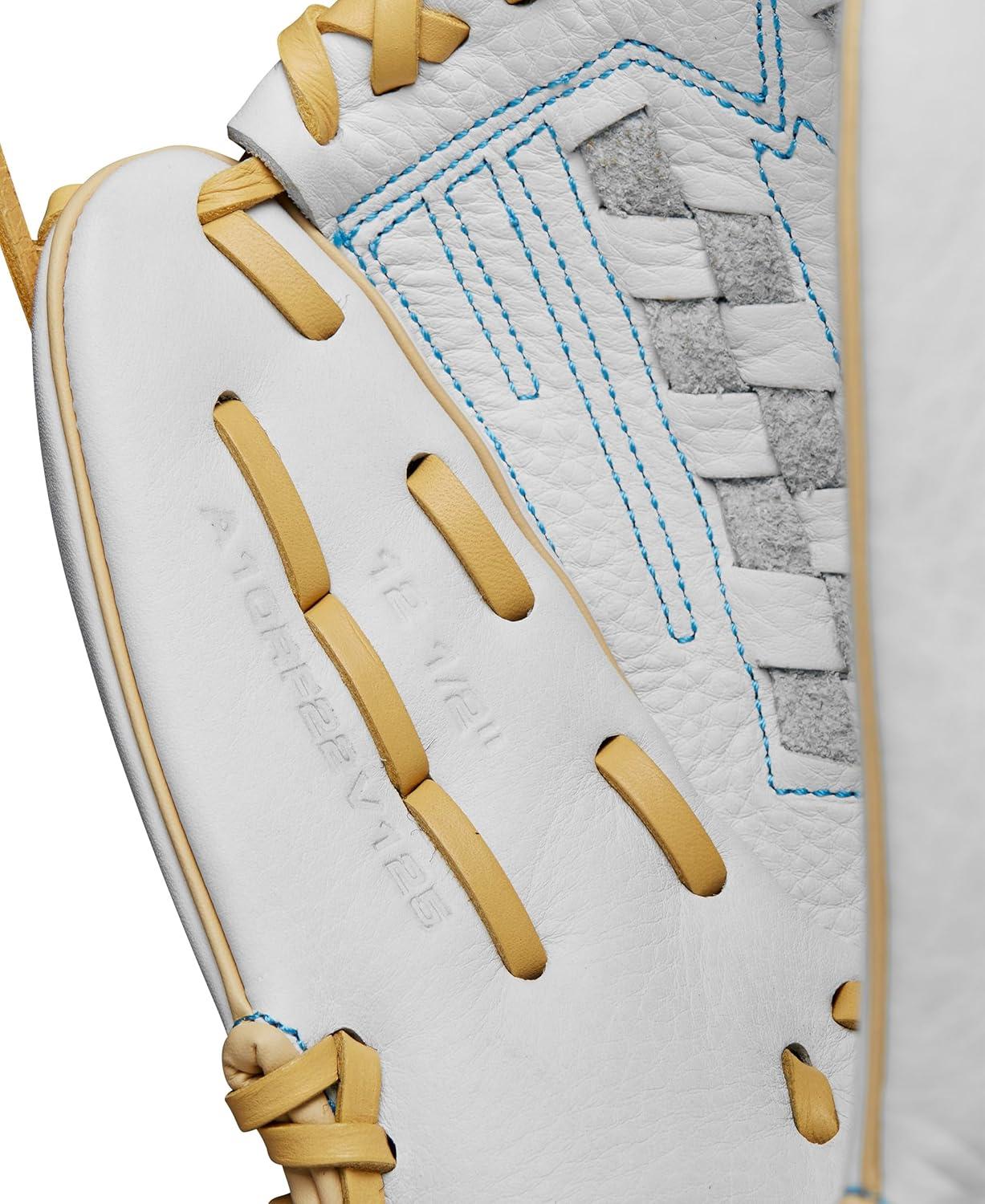 imageWILSON 2024 A1000 Outfield Fastpitch Softball Gloves 125WhiteBlueBlonde