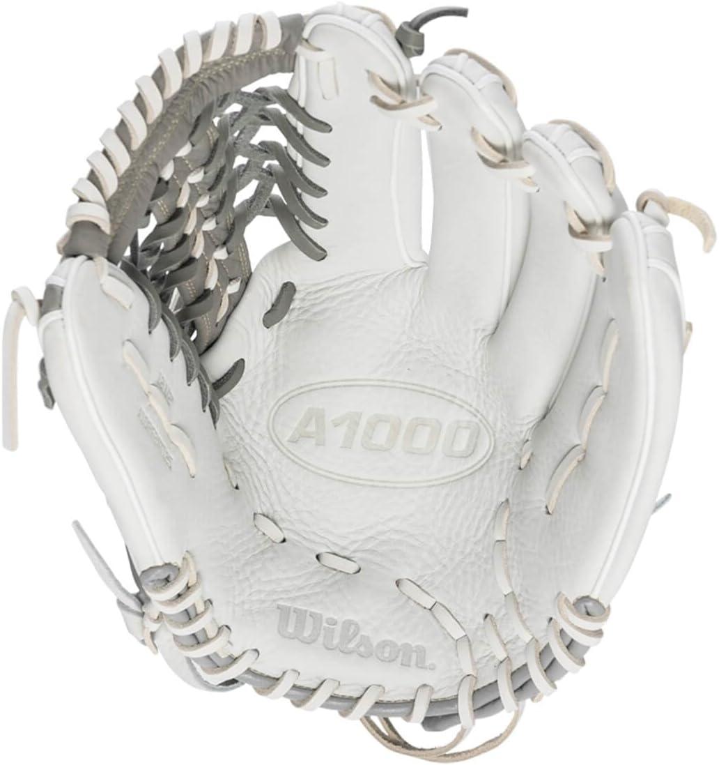 imageWILSON 2024 A1000 Outfield Fastpitch Softball Gloves 125WhiteSilverGold