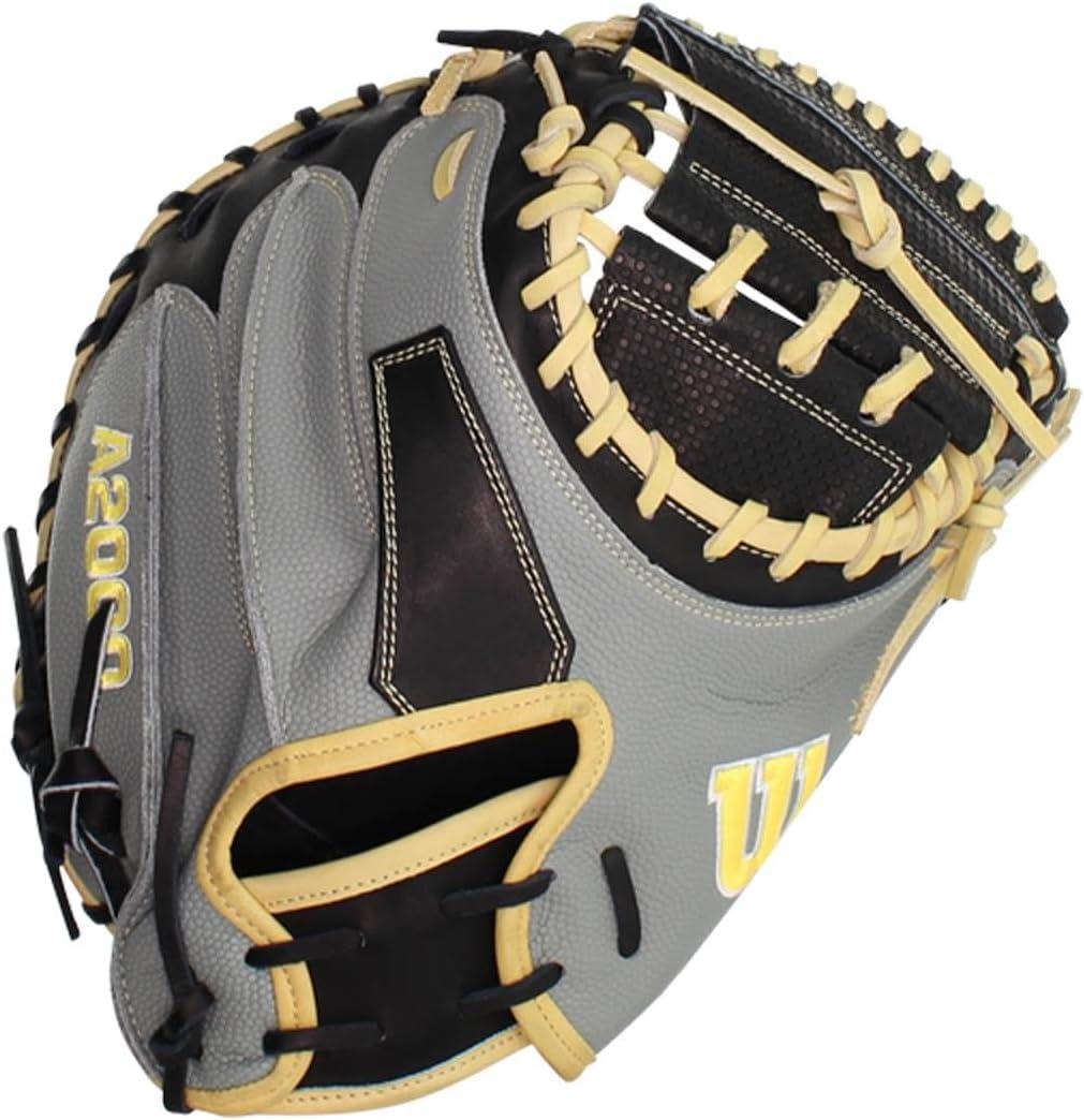 imageWilson A2000 Catchers Mitts 33 335 and 34GreyBlackBlonde
