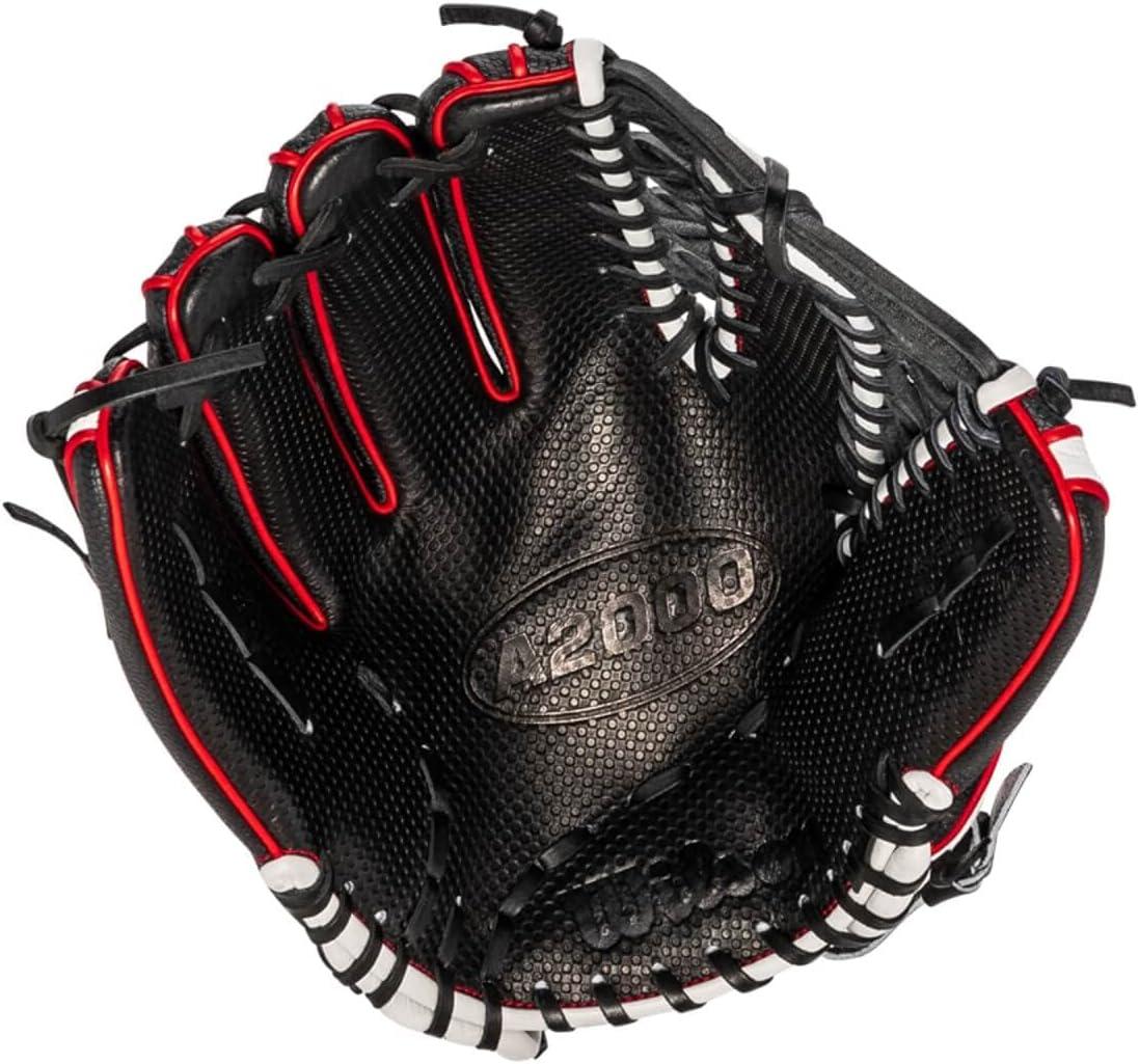 imageWilson A2000 Outfield Baseball Gloves 1225 125 and 1275BlackWhiteRed