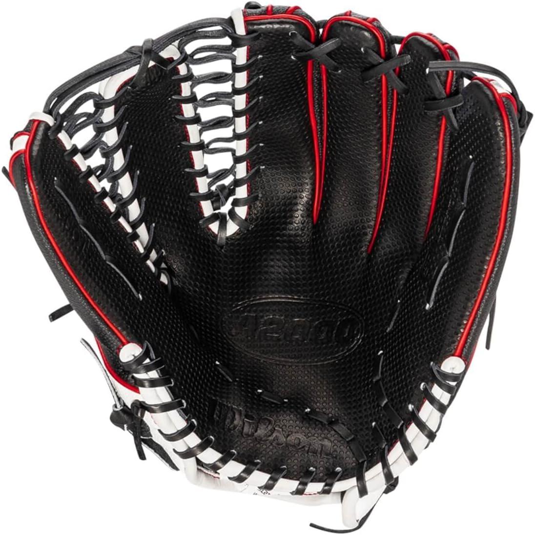 imageWilson A2000 Outfield Baseball Gloves 1225 125 and 1275BlackWhiteRed