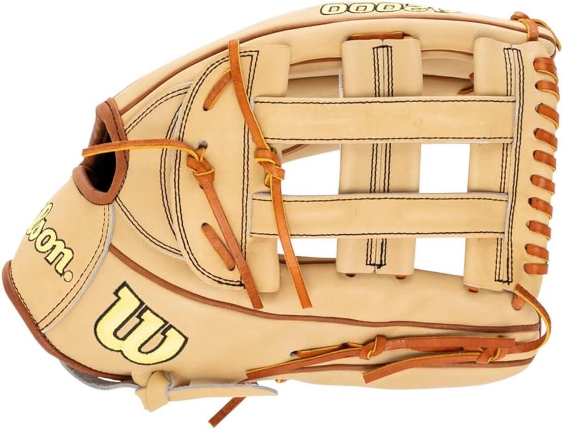 imageWilson A2000 Outfield Baseball Gloves 1225 125 and 1275BlondeSaddle Tan