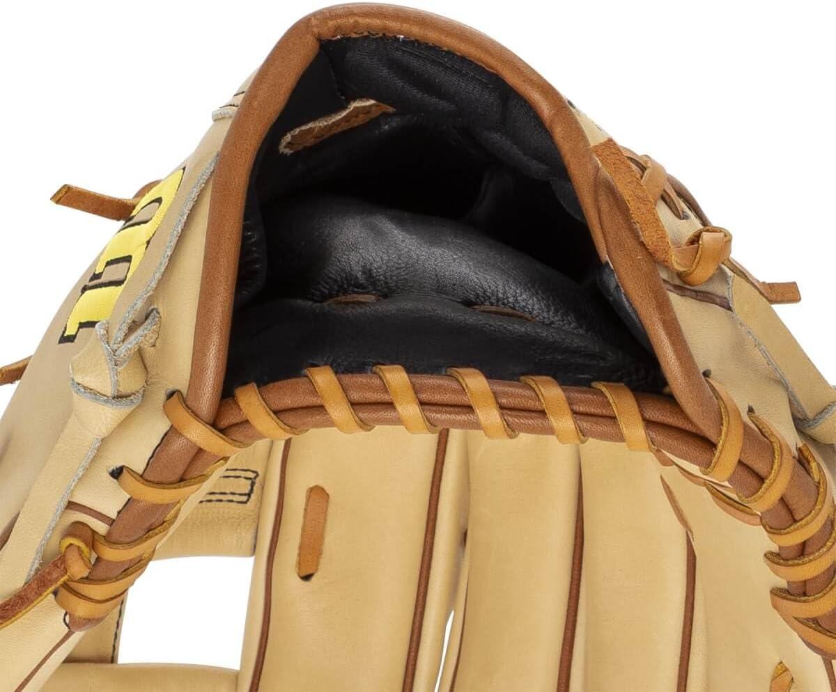 imageWilson A2000 Outfield Baseball Gloves 1225 125 and 1275BlondeSaddle Tan