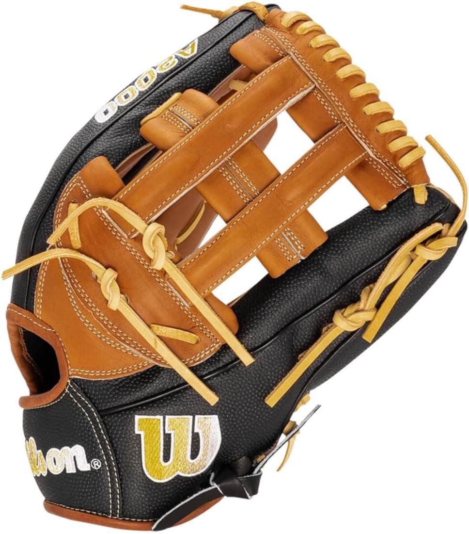 imageWilson A2000 Outfield Baseball Gloves 1225 125 and 1275Saddle TanBlack