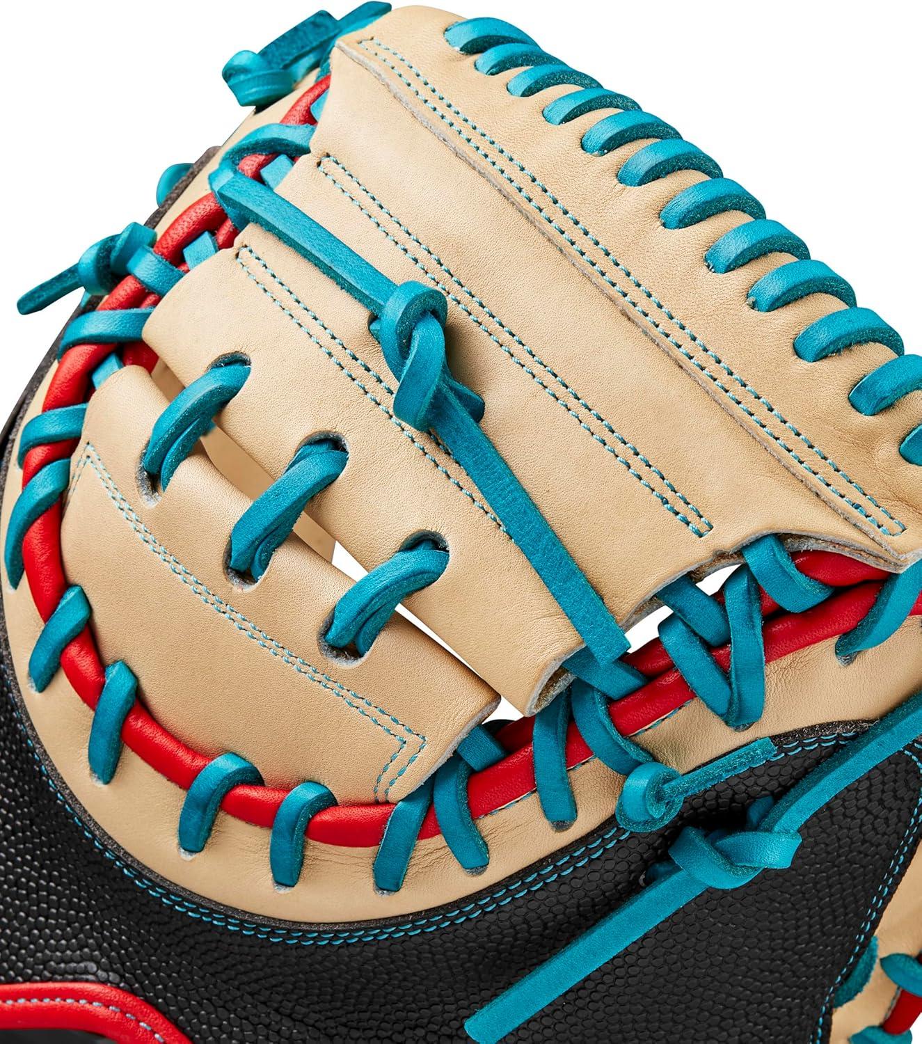 imageWilson Fall 2024 A2000 Baseball GlovesBlackBlondeRedTeal