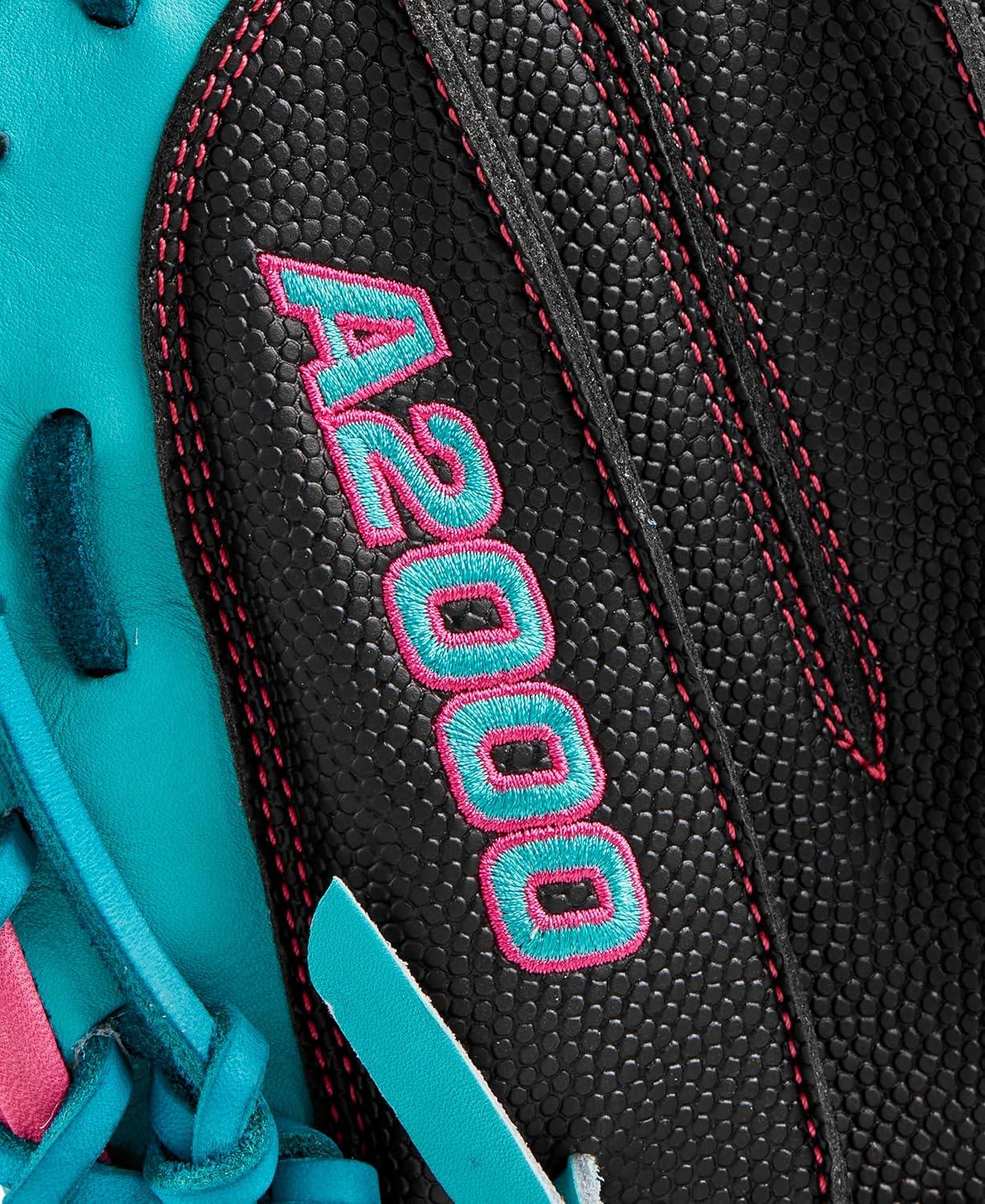 imageWilson Fall 2024 A2000 Baseball GlovesBlackTealFlamingo