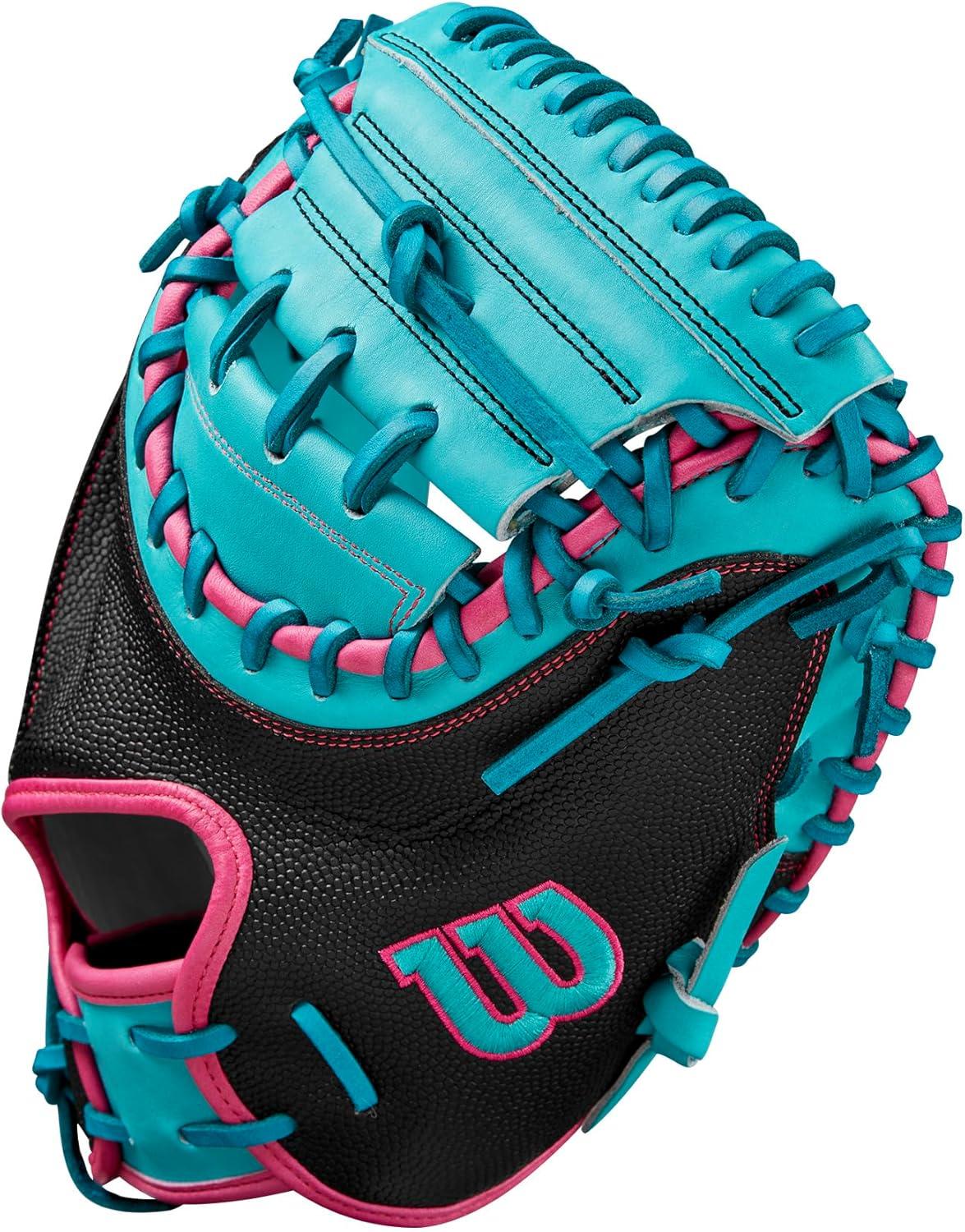 imageWilson Fall 2024 A2000 Baseball GlovesBlackTealFlamingo