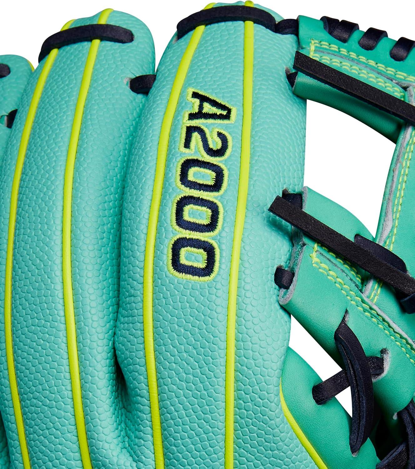 imageWilson Fall 2024 A2000 Baseball GlovesSeafoamOptic Yellow