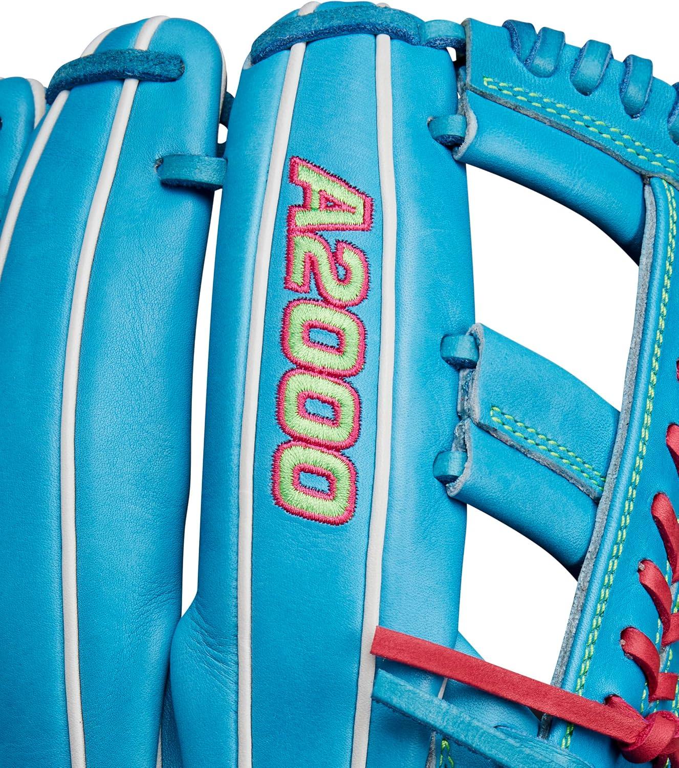 imageWilson Fall 2024 A2000 Baseball GlovesSky BlueFlamingo