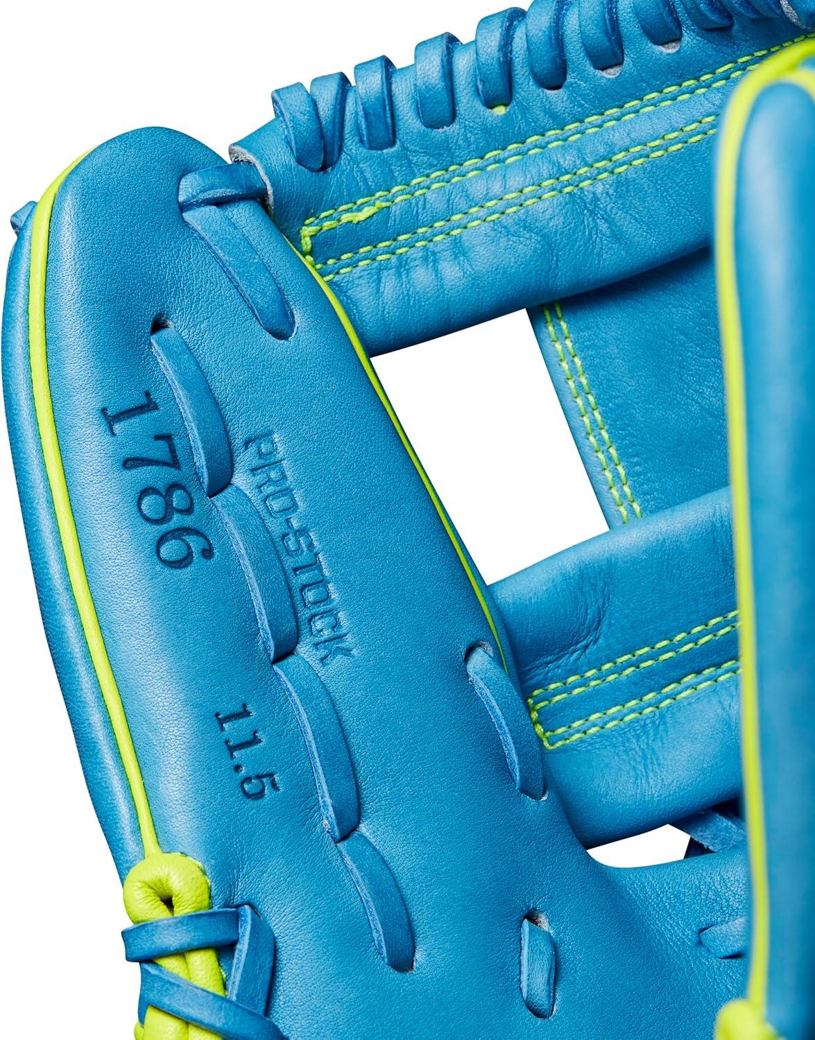 imageWilson Fall 2024 A2000 Baseball GlovesSky BlueOptic Yellow