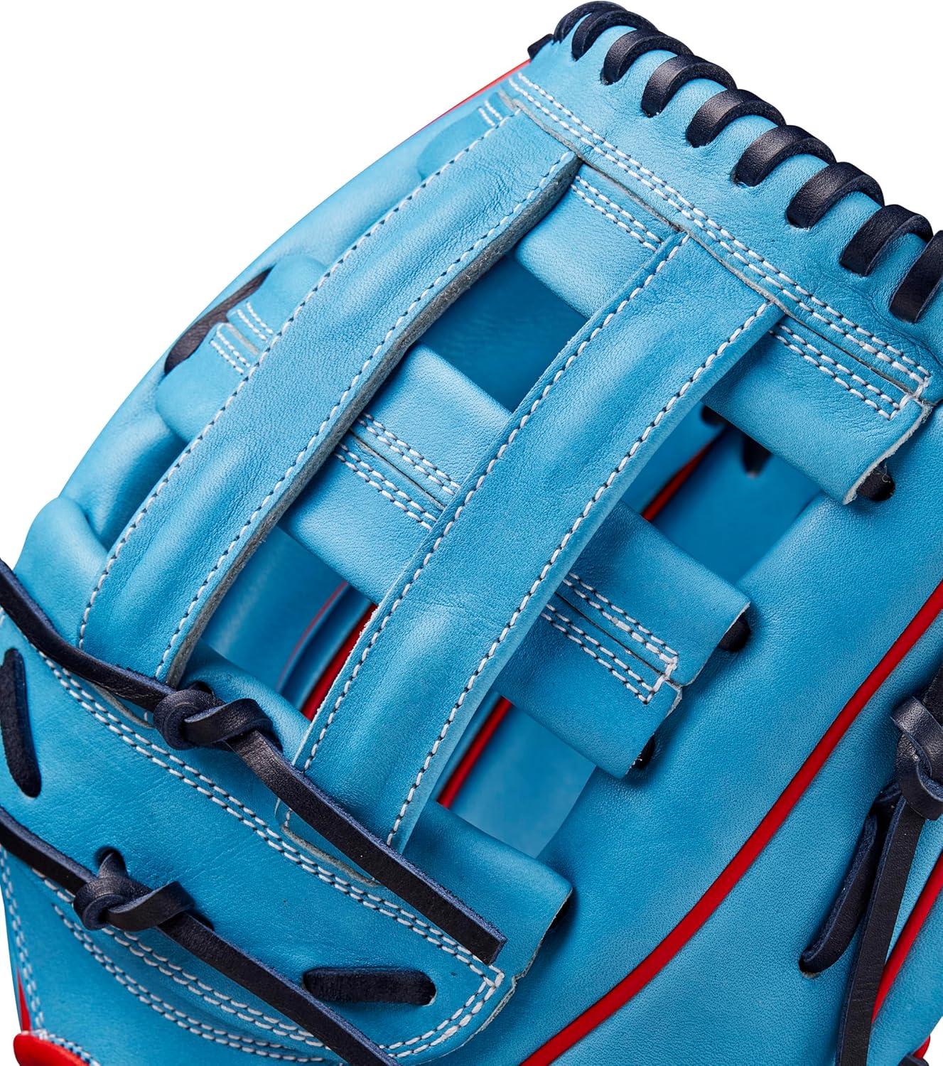 imageWilson Fall 2024 A2000 Baseball GlovesSky BlueRed