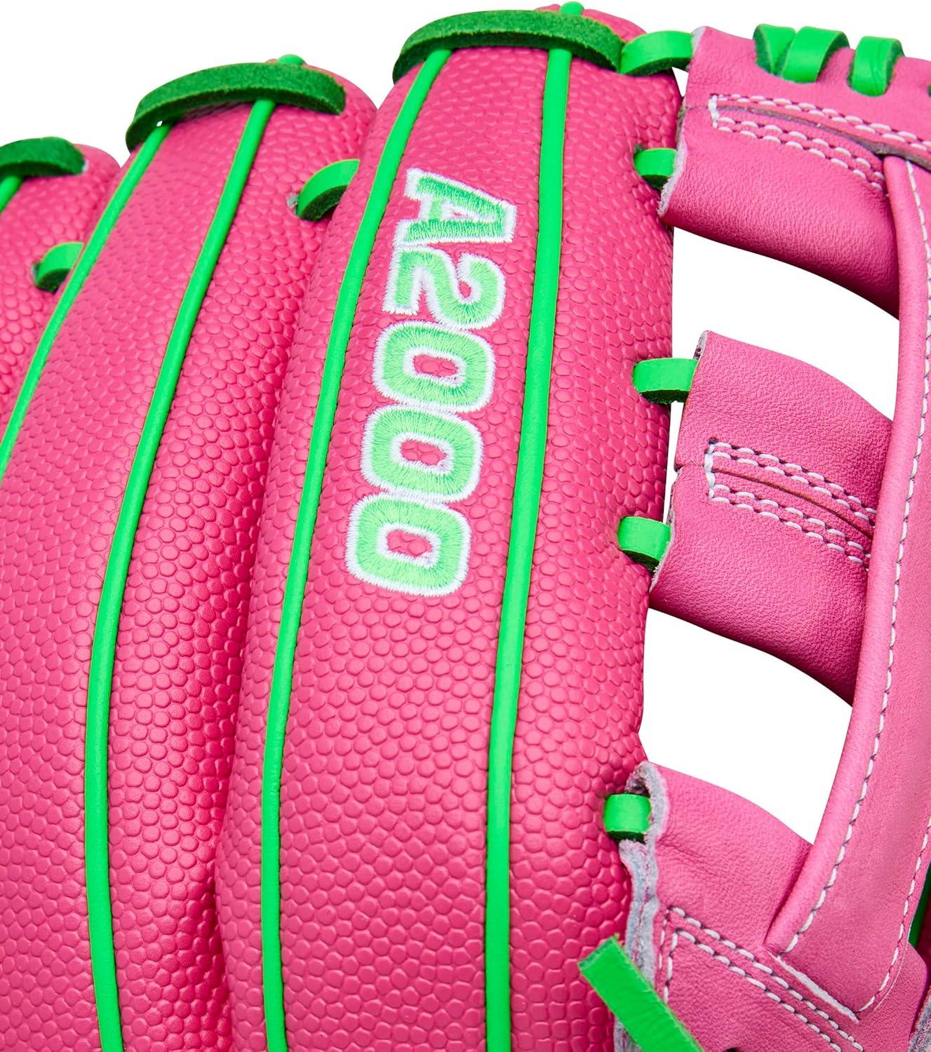 imageWilson Spring 2026 A2000 Baseball GlovesFlamingoNeon Green