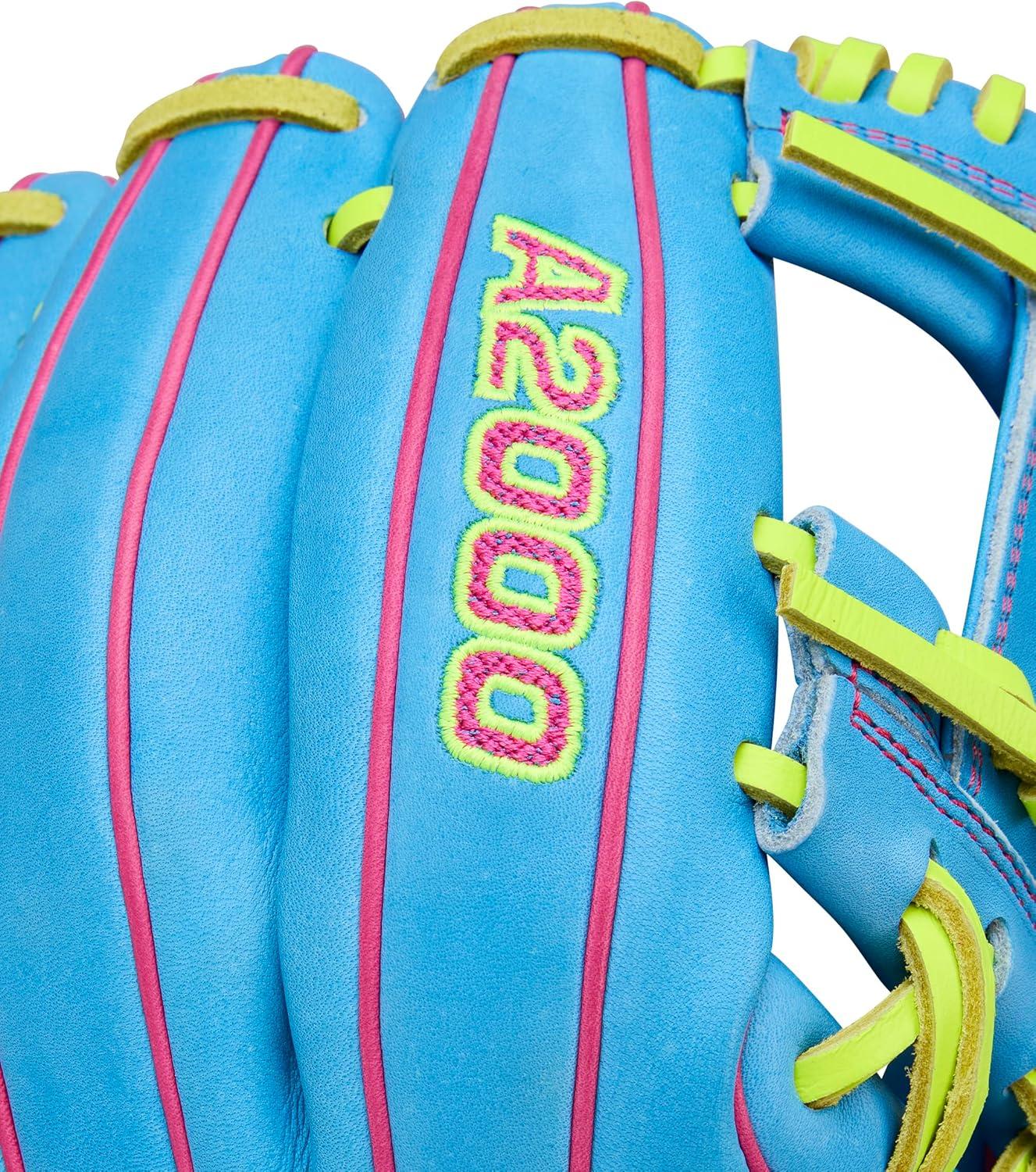 imageWilson Spring 2026 A2000 Baseball GlovesSky BlueNavyOptic Yellow